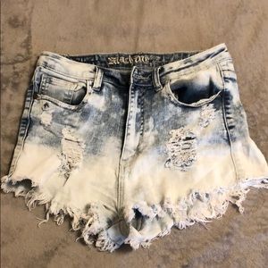 Distressed High Waisted Shorts